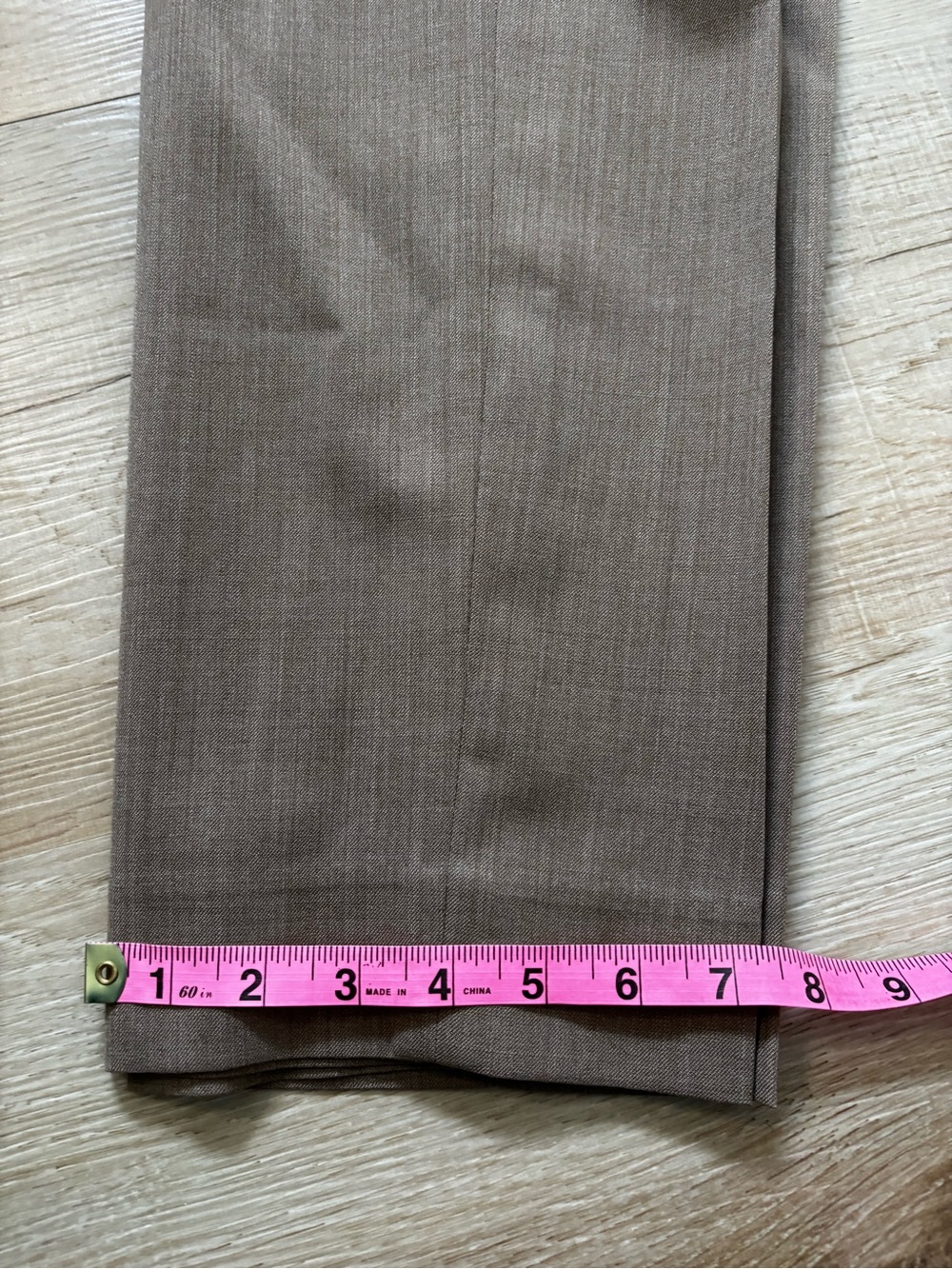 Banana Republic Wool Brown Straight-Leg  Trousers - Picture 8 of 9